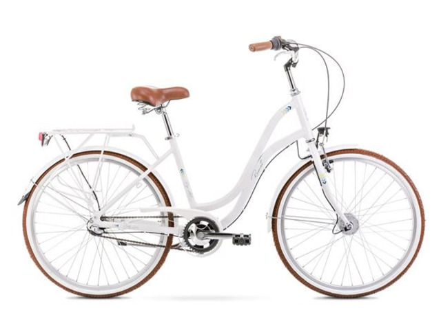 Mestský bicykel od kvalitného výrobcu Romet je postavený na ľahkom AL ráme a značkových komponentoch Shimano