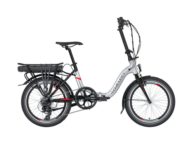 Kvalitný skladací elektrobicykel od značky Lovelec, ktorý je postavený na kvalitnom odľahčenom hliníkovom ráme s modernou geometriou. Elektrobicykel má odolný mechanizmus pomocou ktorého je možné veľmi rýchlo a ľahko kedykoľvek bicykel zložiť.